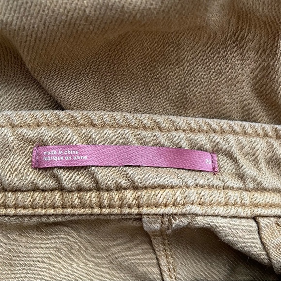 Pilcro Wide Leg Trouser Jeans High Rise Pant Mustard Yellow Baggy Anthro Size 29 - Picture 9 of 12